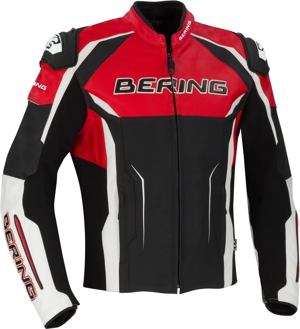 Bering Draxt-R Veste en cuir de moto Noir taille : L