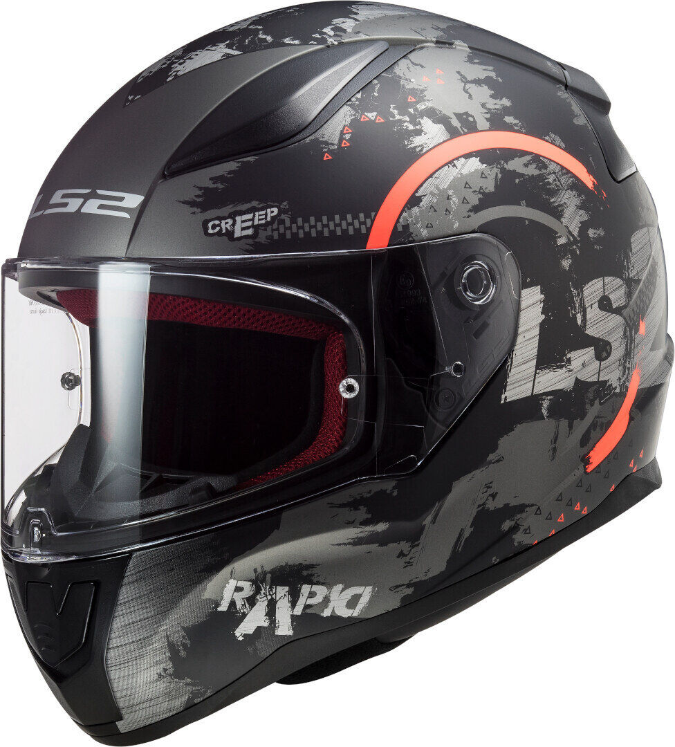 LS2 FF353 Rapid Circle Casque Noir Orange taille : S