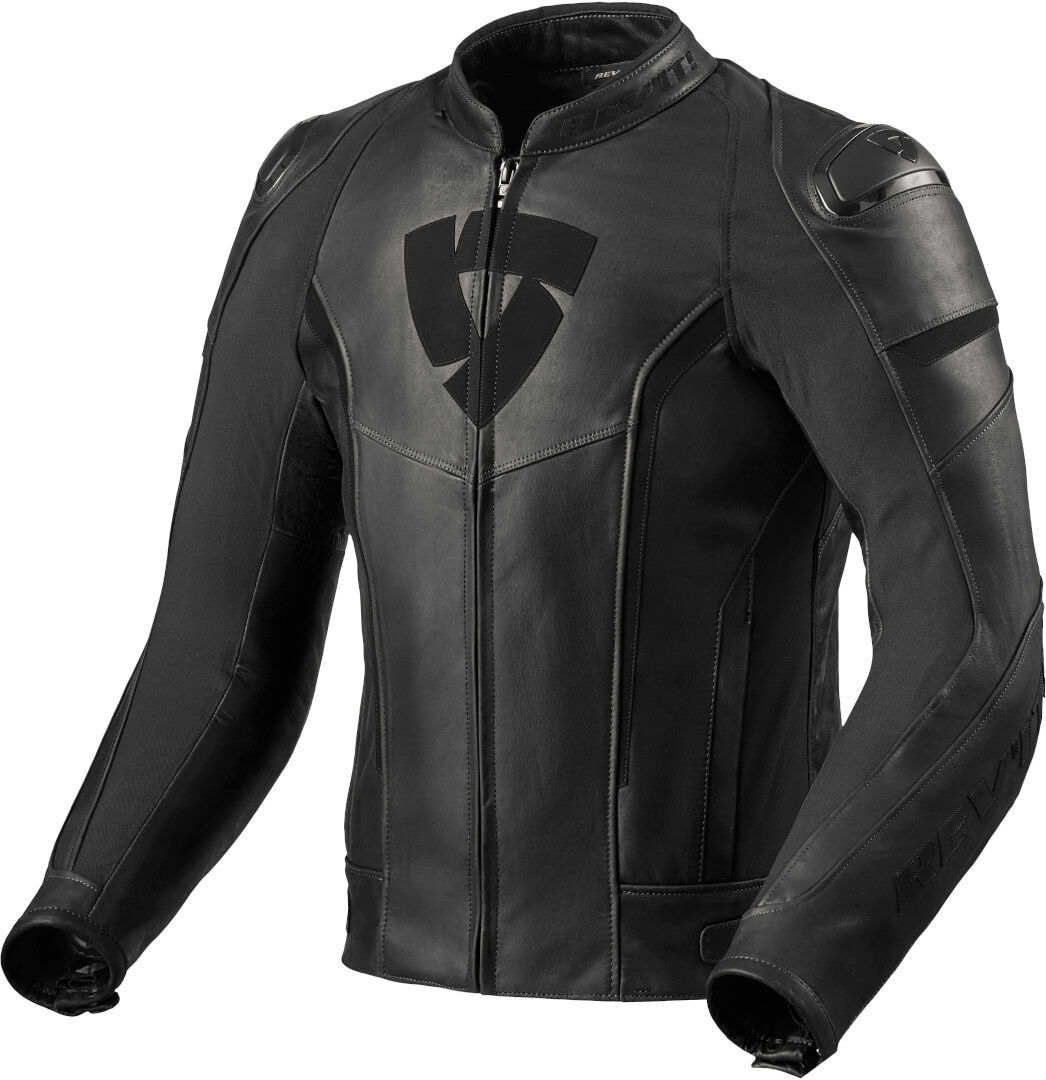 Revit Glide Vintage Veste en cuir de moto Noir taille : 54