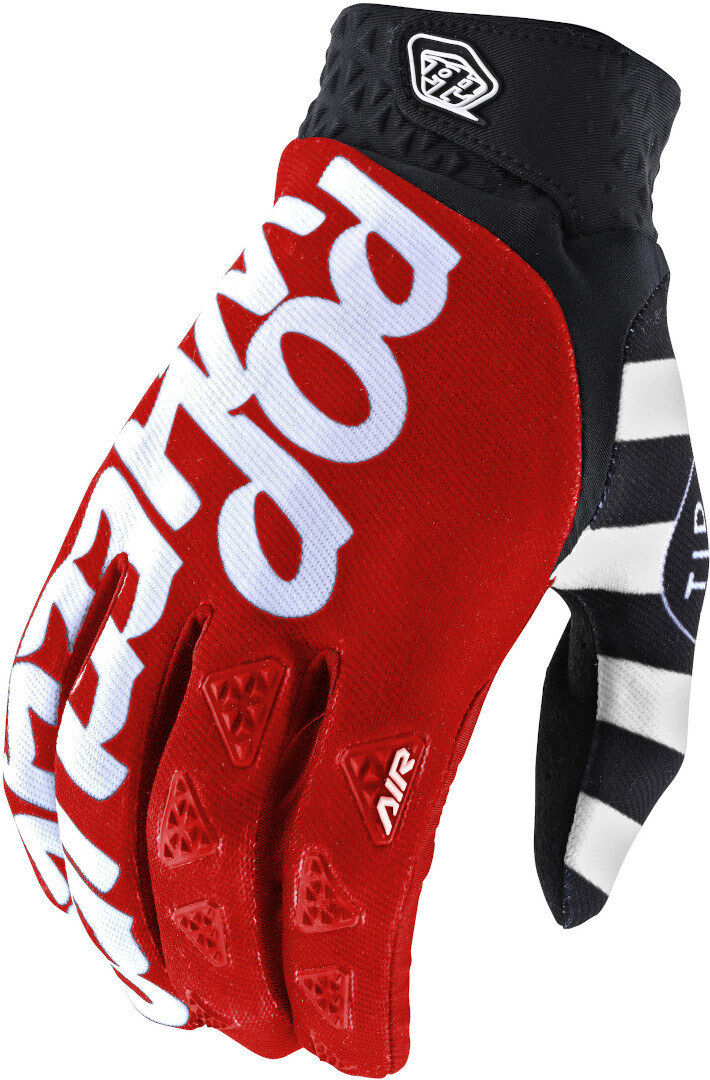 Troy Lee Designs Air Pop Wheelies Gants Motocross Noir Blanc Rouge taille : M