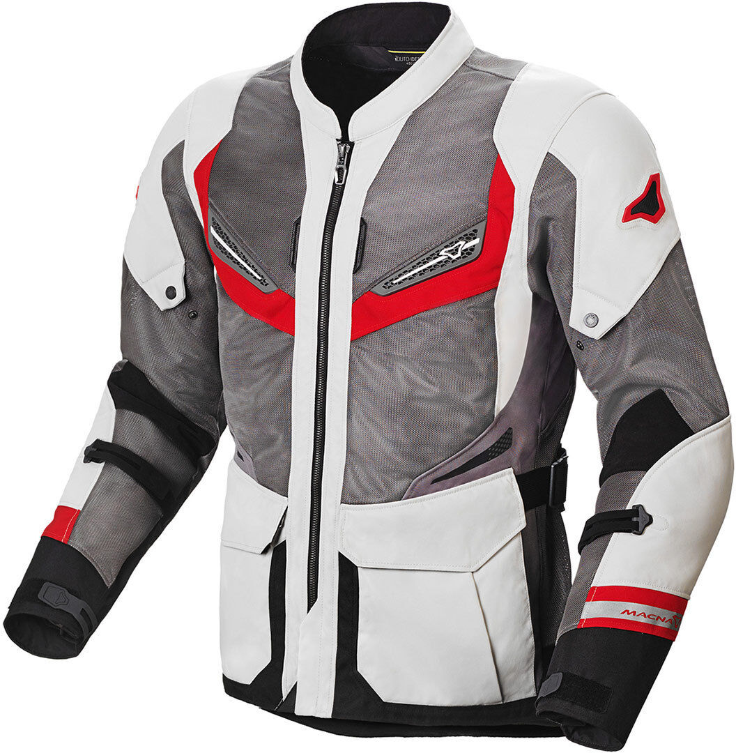 Macna Aerocon NightEye Veste textile de moto Rouge taille : S