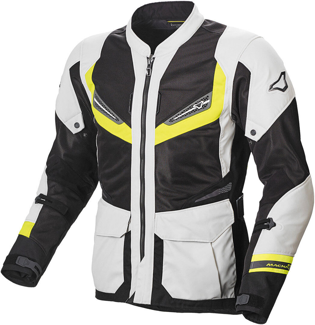 Macna Aerocon NightEye Veste textile de moto Jaune taille : 3XL