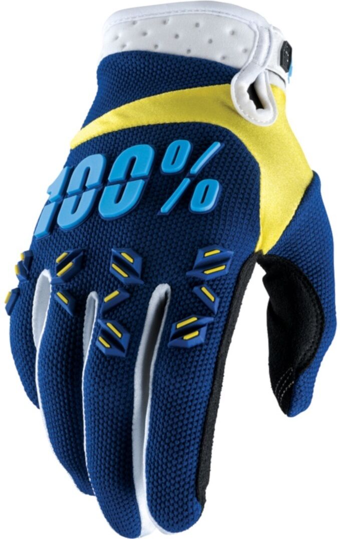 100% Airmatic Gants de Motocross Bleu Jaune taille : L