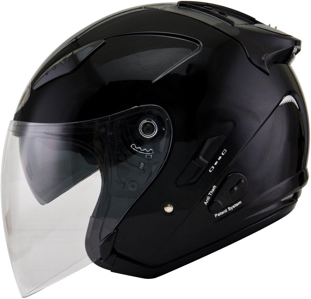 Kyt Hellcat Plain Jet Helmet  - Black