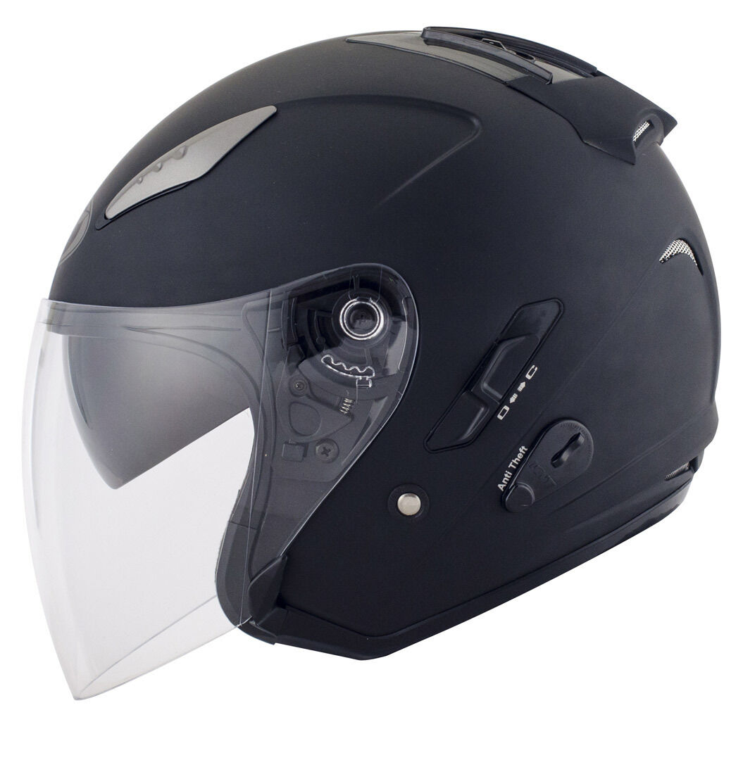 Kyt Hellcat Plain Jet Helmet  - Black