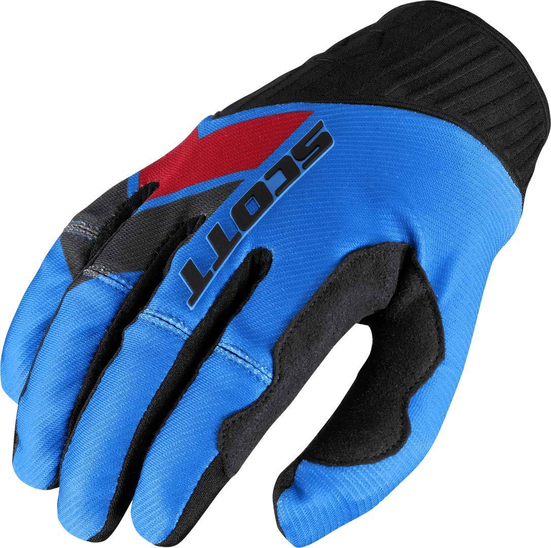 Scott 450 Podium Motocross Gloves 2017  - Red Blue