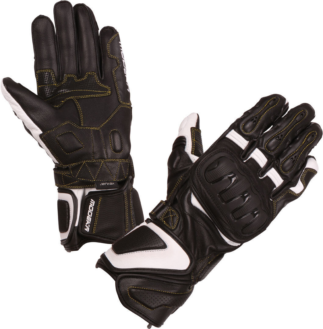 Modeka Daren Motorcycle Gloves  - Black White