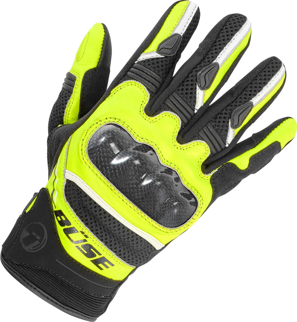 Büse Safe Ride Gloves  - Black Yellow