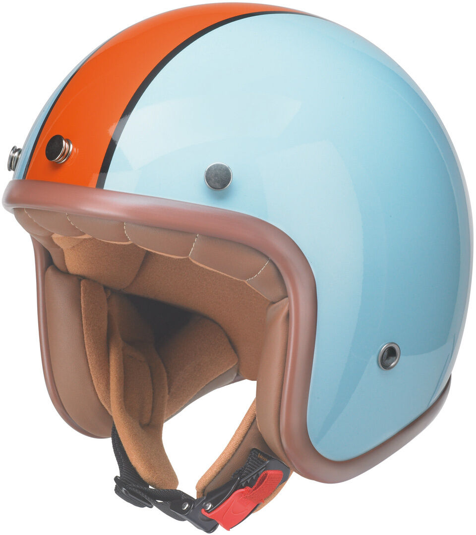 Redbike Rb-764 Gasoline Jet Helmet  - Blue Orange