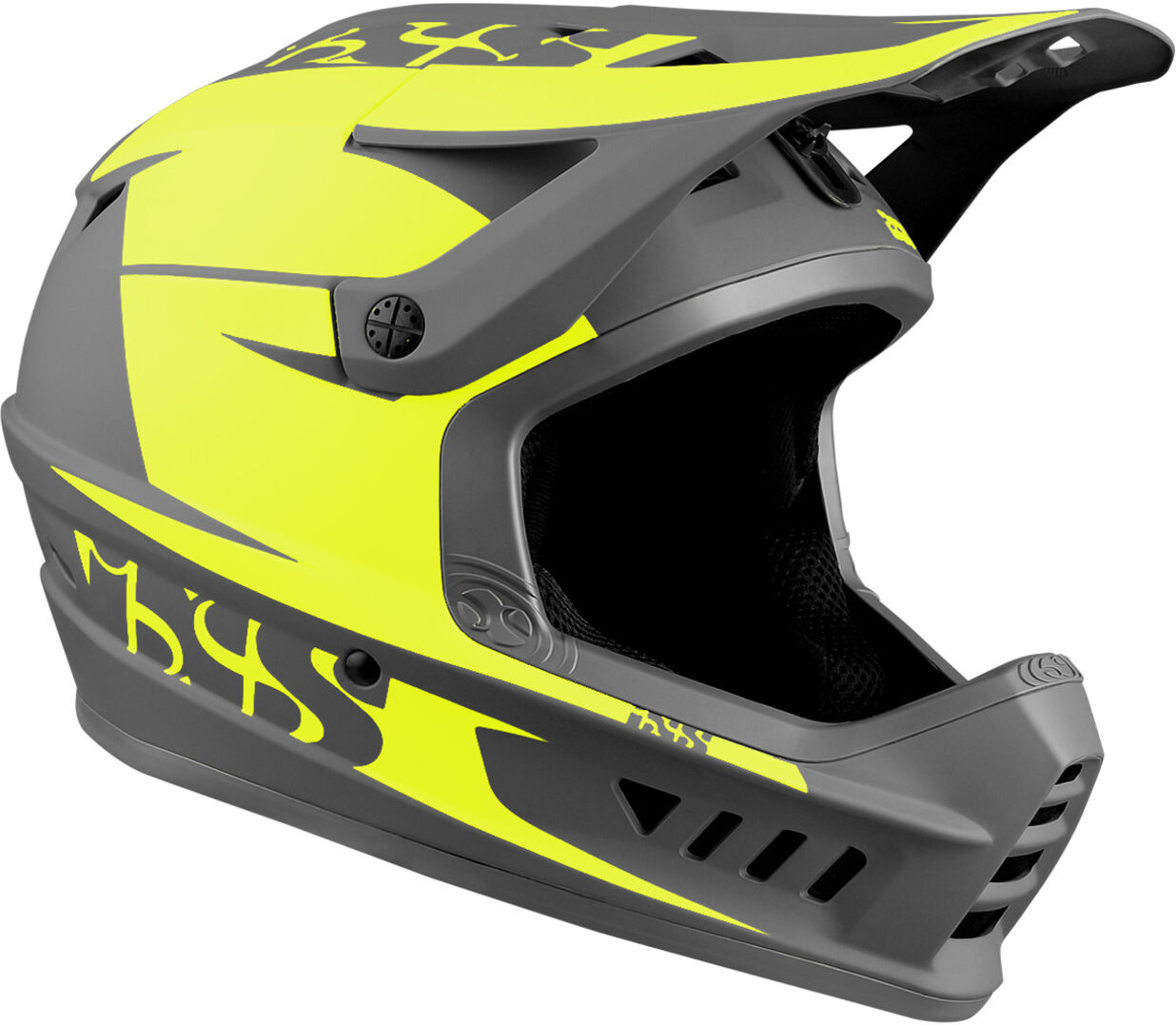 Ixs Xact Evo Downhill Helmet  - Grey Yellow