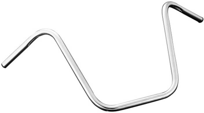 Highway Hawk Handlebar 7/8 Inch (22 Mm) Apehanger  - Silver