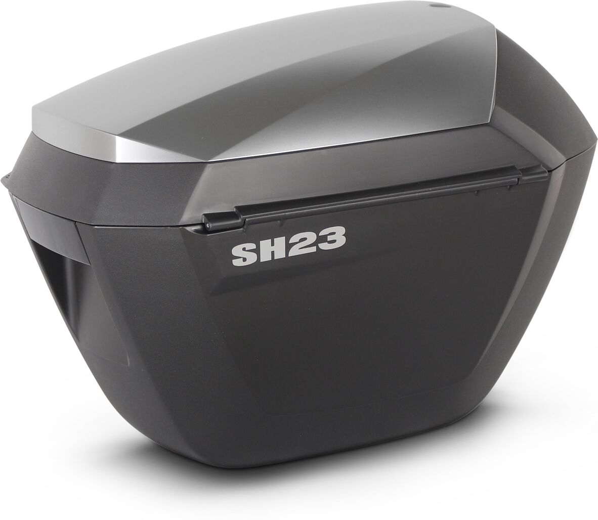 Shad Sh23 Alu Look Side Cases  - Black Silver