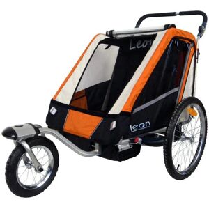 PapilioShop LEON - Rimorchio Per Bicicletta e Passeggino Per 1 o 2 Bambini (LEO07N-)