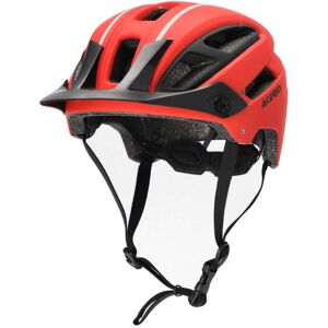 Casco Bici MTB Acerbis DOUBLEP Rosso Fluo taglia S/M