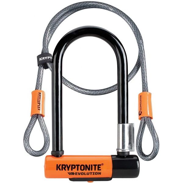 kryptonite u - evolution mini-7 with flex - lucchetto per bici orange