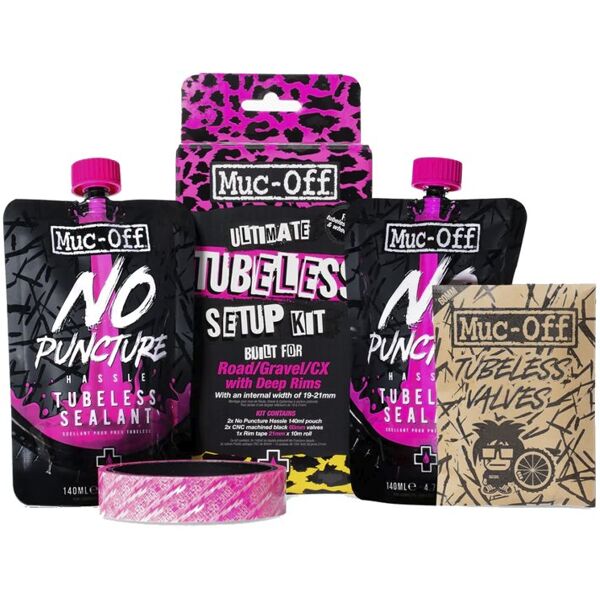 muc-off tubeless kit dh/trail/enduro - kit tubeless black/pink