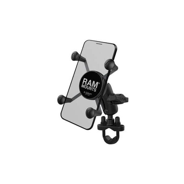 ram mounts supporto manubrio con clip universale x-grip per smartphone - morsetto