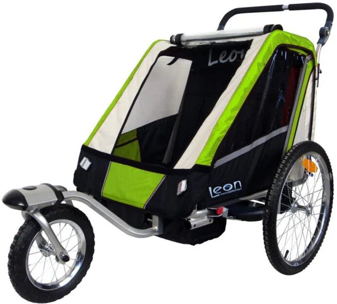 PapilioShop LEON - Rimorchio Per Bicicletta e Passeggino Per 1 o 2 Bambini (LEO18N)