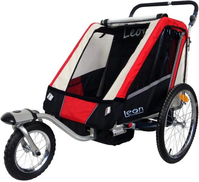 PapilioShop LEON - Rimorchio Per Bicicletta e Passeggino Per 1 o 2 Bambini (LEO13N)