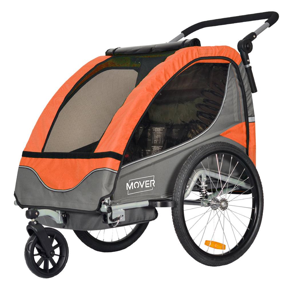 PapilioShop MOVER - Rimorchio Bici e Passeggino Per 1 o 2 Bambini (MVE07)