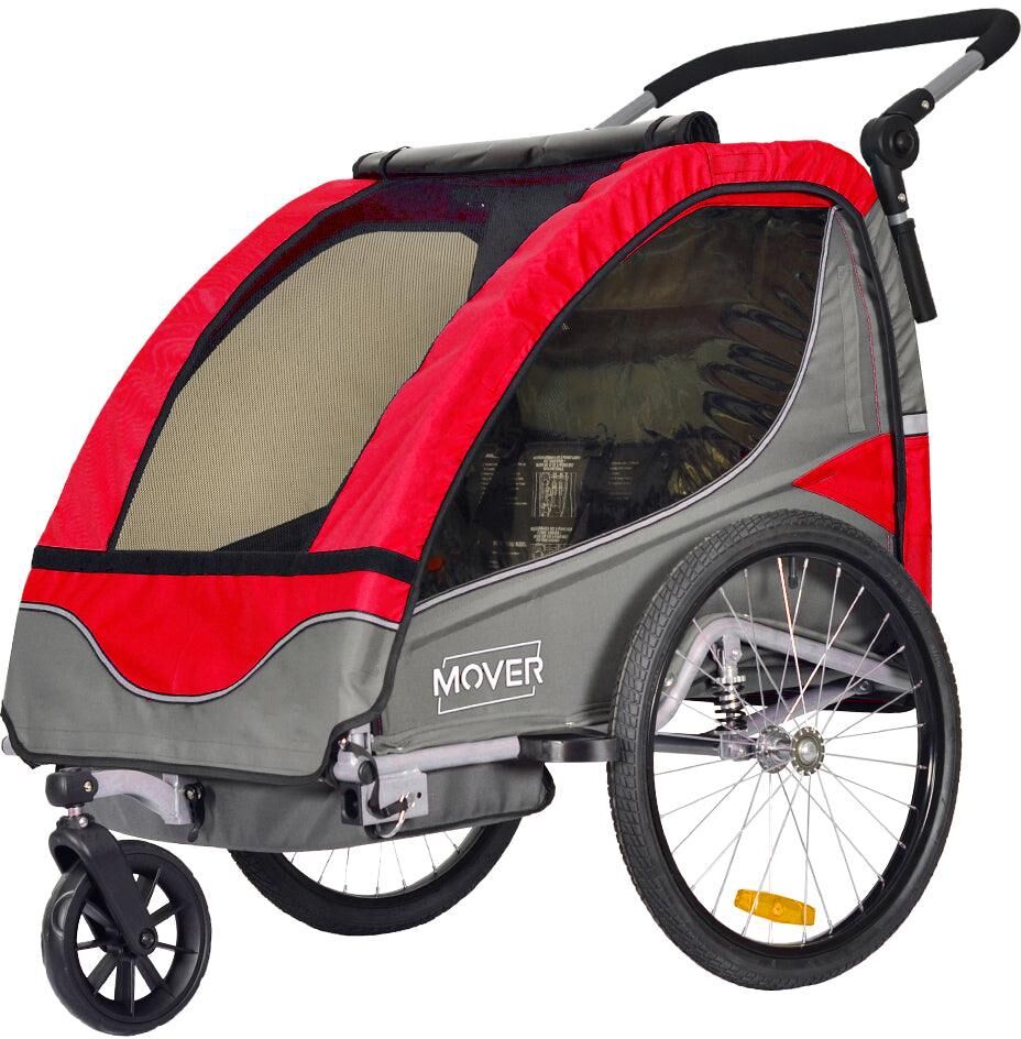 PapilioShop MOVER - Rimorchio Bici e Passeggino Per 1 o 2 Bambini (MVE13)