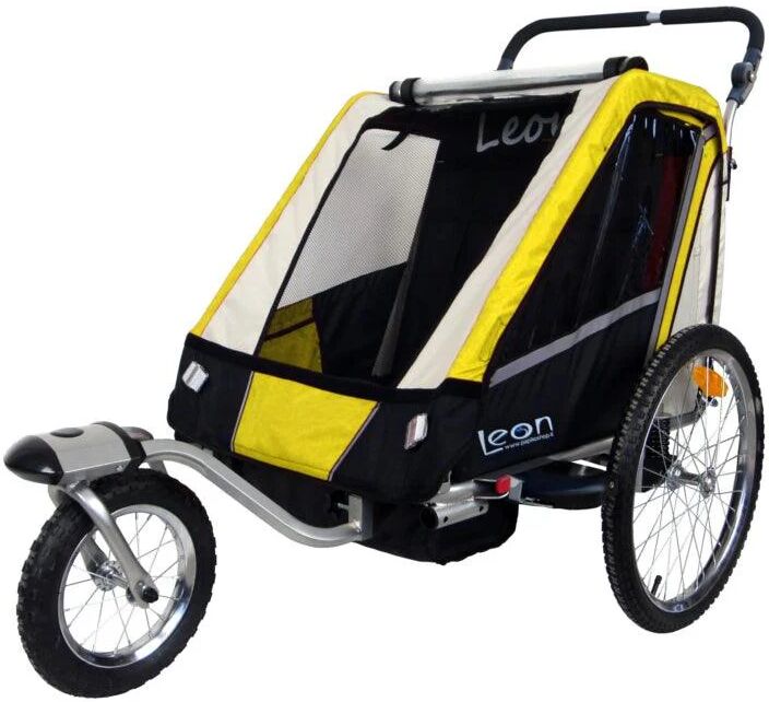 PapilioShop LEON - Rimorchio Per Bicicletta e Passeggino Per 1 o 2 Bambini (LEO16N)