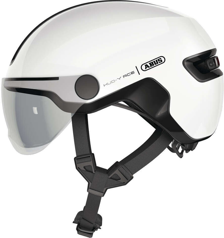 Casco Bici Abus Urban HUD-Y ACE Shiny White taglia L