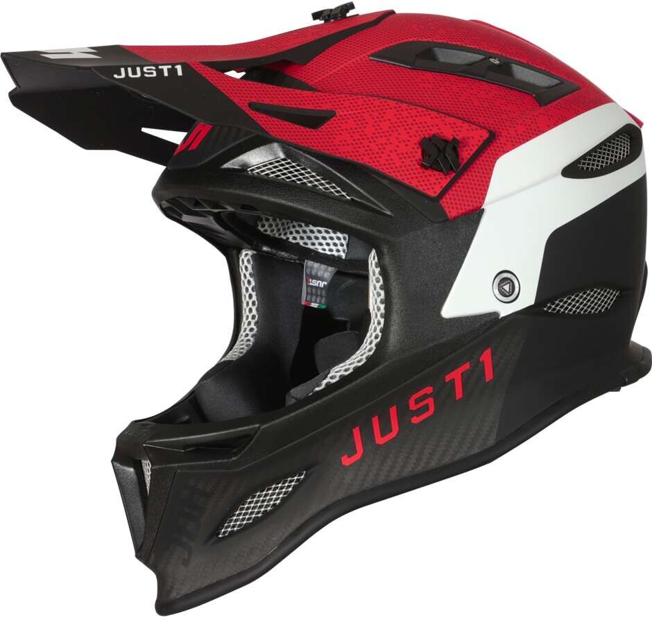 Casco Bici Integrale MTB Just1 JDH + Mips Dual Rosso Bianco taglia L