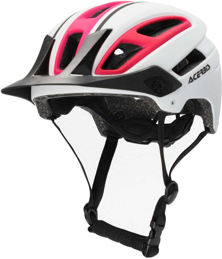 Casco Bici MTB Acerbis DOUBLEP Bianco Fucsia taglia L/XL