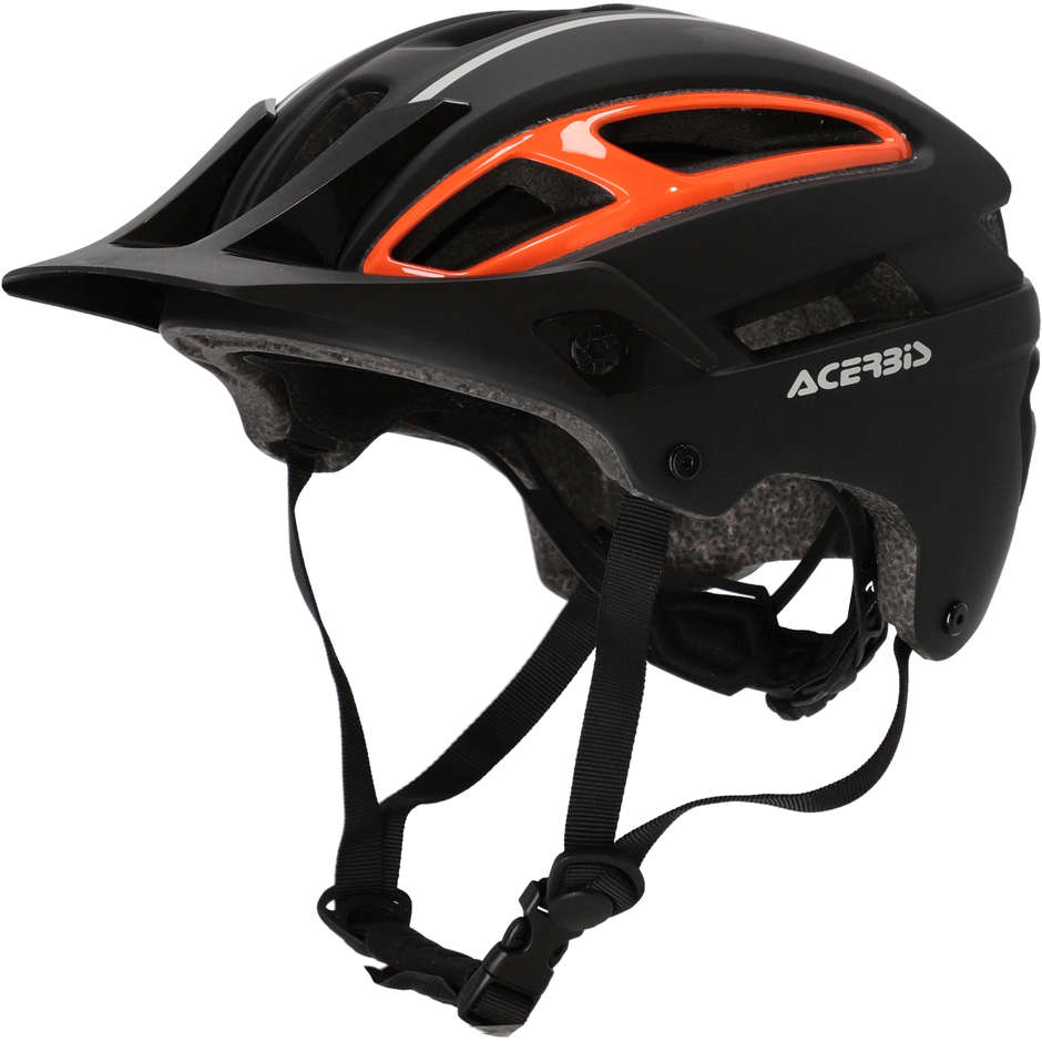 Casco Bici MTB Acerbis DOUBLEP Nero Arancio taglia L/XL