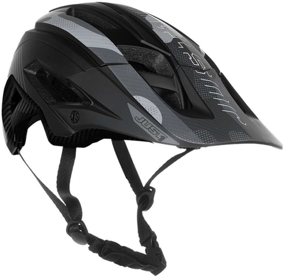 Casco Bici MTB eBike Just1 Air Lite Linear Camo Nero Lucido taglia XL