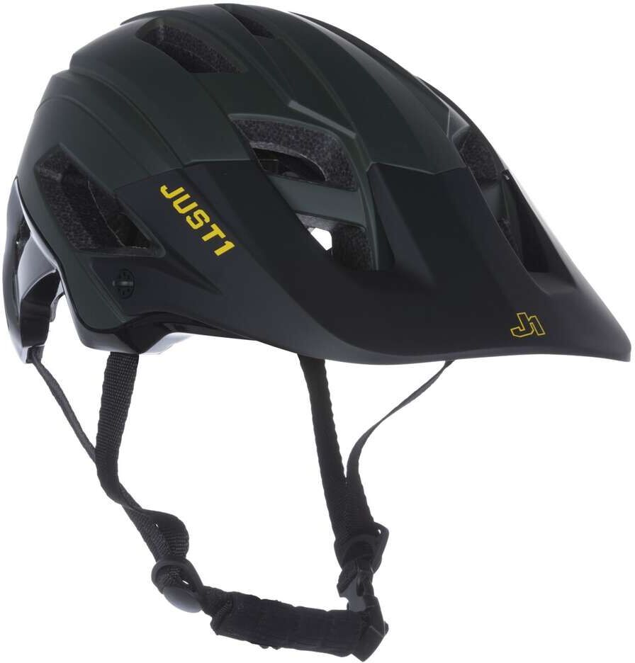 Casco Bici MTB eBike Just1 Air Lite Solid Army Verde Nero Op taglia M/