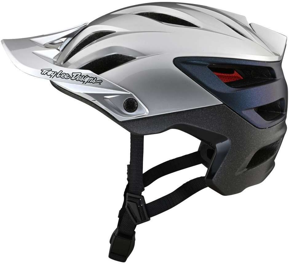 Casco Bici MTB Troy Lee Designs A3 UNO Silver Electro taglia XS/S