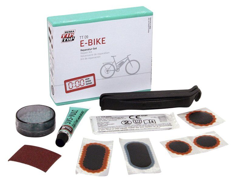 tip top kit di riparazione per bici elettriche tt09 e-bike rep.set black
