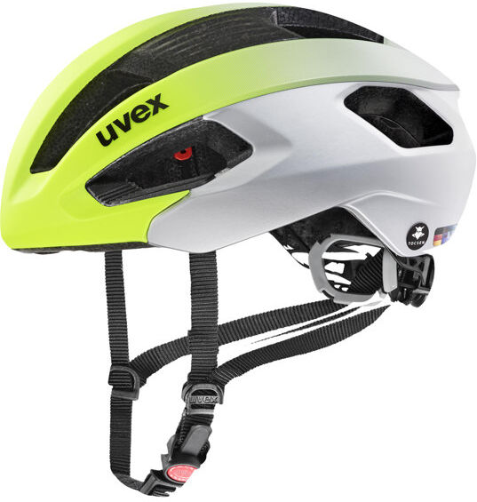 Uvex Rise CC Tocsen - casco bici da corsa Yellow/Grey 52-56 cm