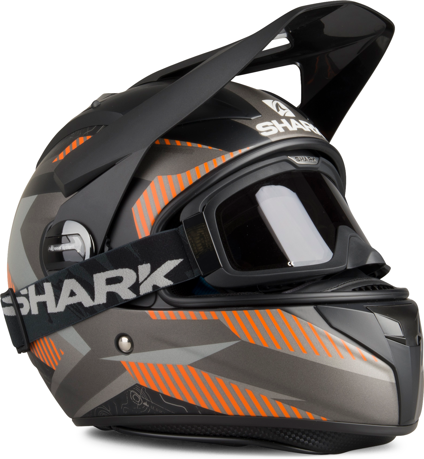 Shark Casco adventure  Explore-R Peka Nero-Marrone