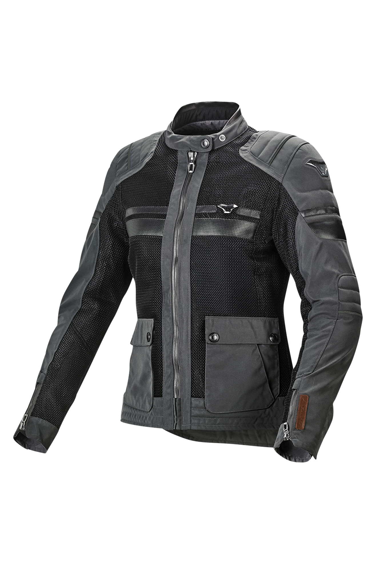 Macna Giacca Moto Donna  Fluent Nero-Grigio