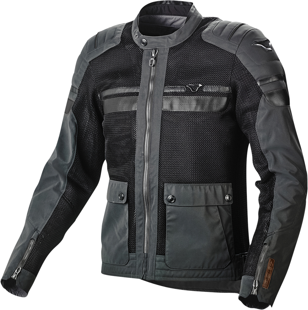 Macna Giacca Moto  Fluent Nero-Grigio