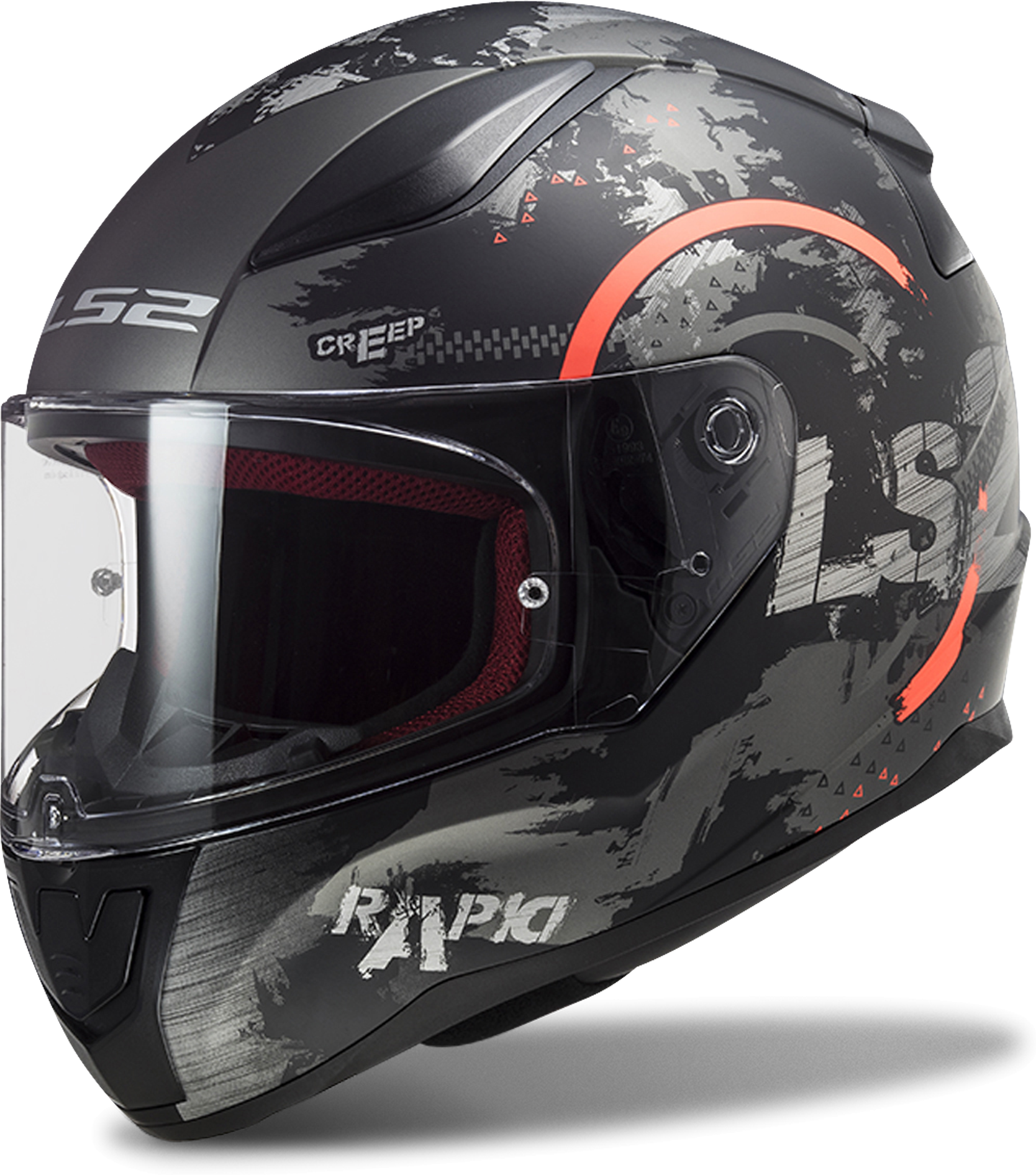 LS2 Casco Integrale  FF353 Rapid Grigio-Arancio Fluo