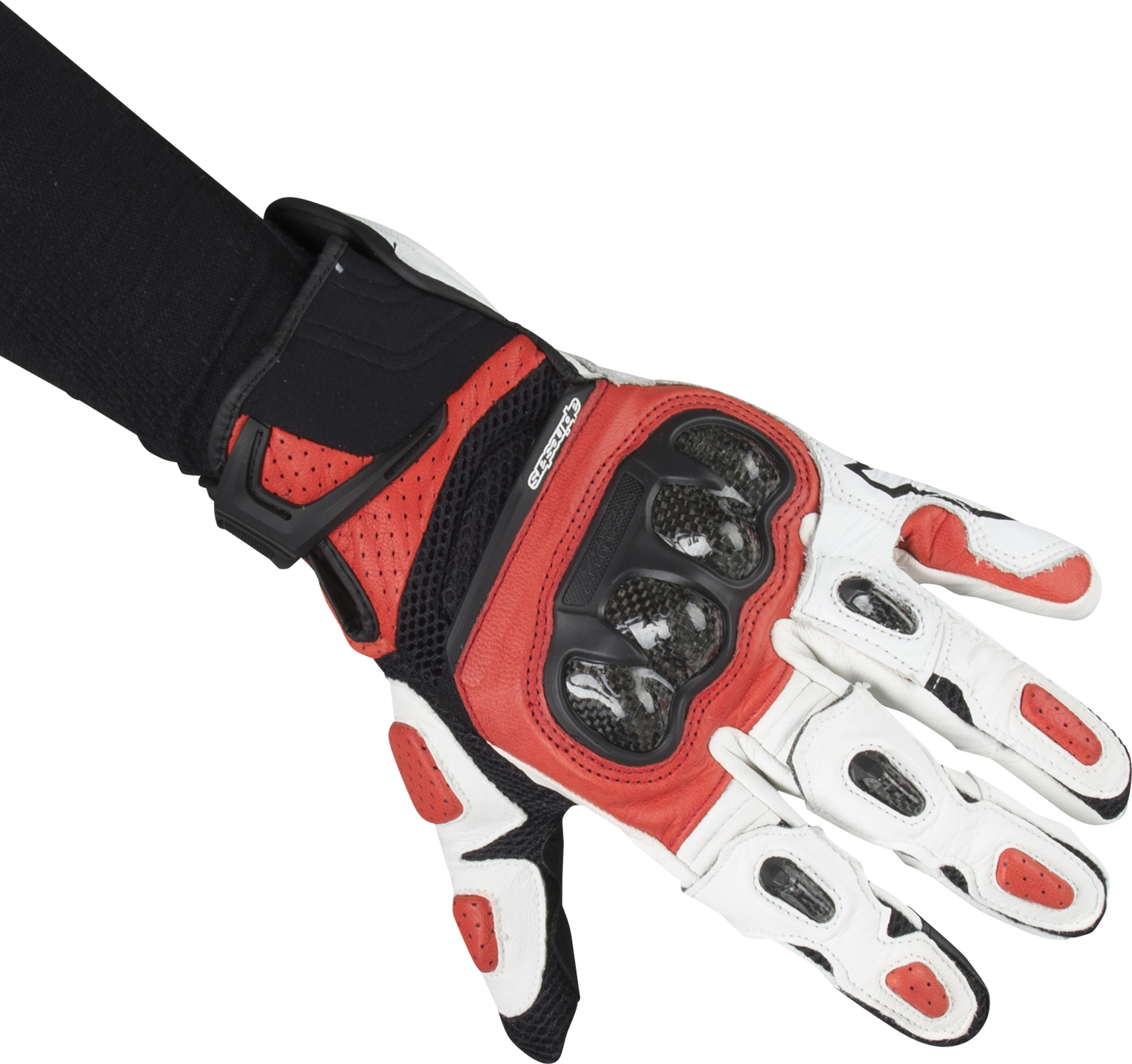 Alpinestars Guanti  SPX Air Carbon Bianco-Rosso