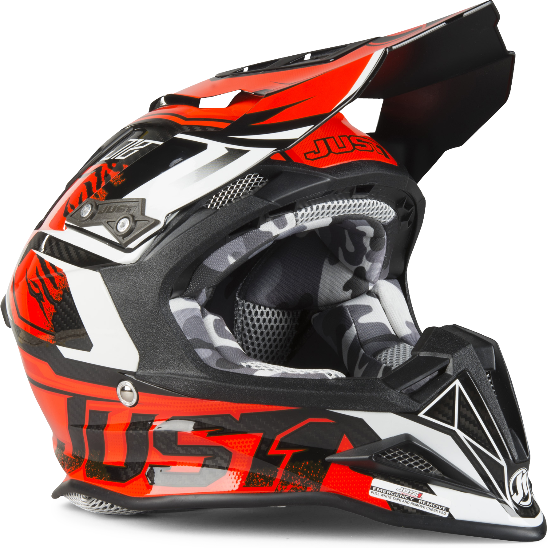 Just1 Casco Cross  J12 Dominator Arancio