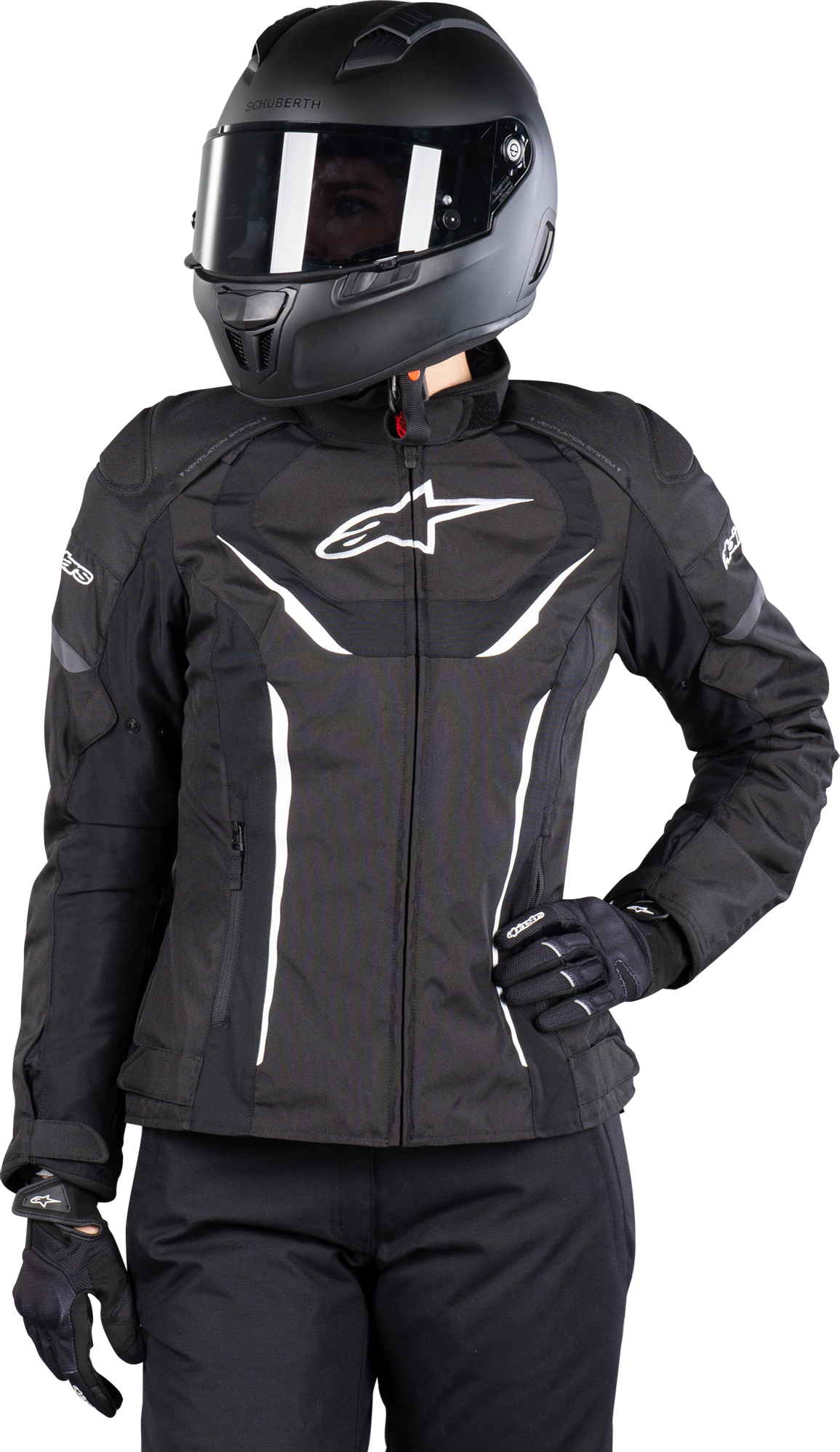 Alpinestars Giacca Moto Donna  Stella T-Jaws V3 Waterproof Nero-Bianco