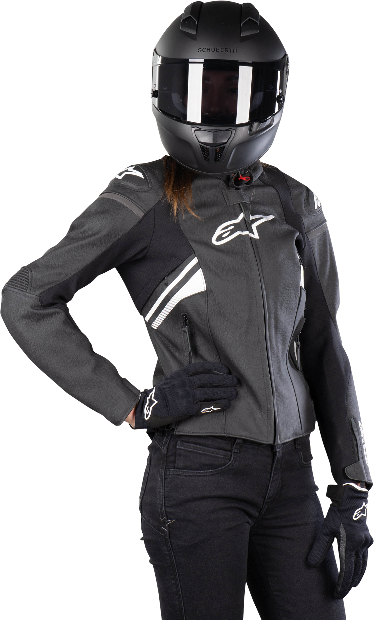 Alpinestars Giacca Moto Donna  Stella GP Plus R V3 Nero-Bianco