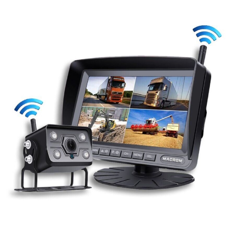 Kit Retrocamera Wireless + Monitor 7" Macrom Rmw704kr