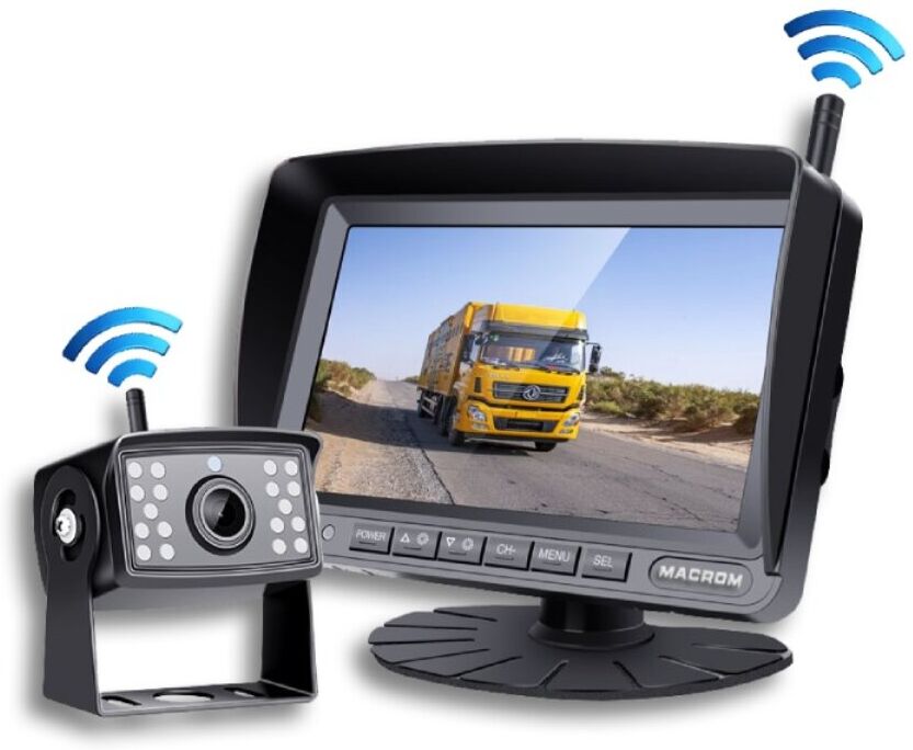 Kit Retrocamera Wireless + Monitor 7" Macrom Rmw701k