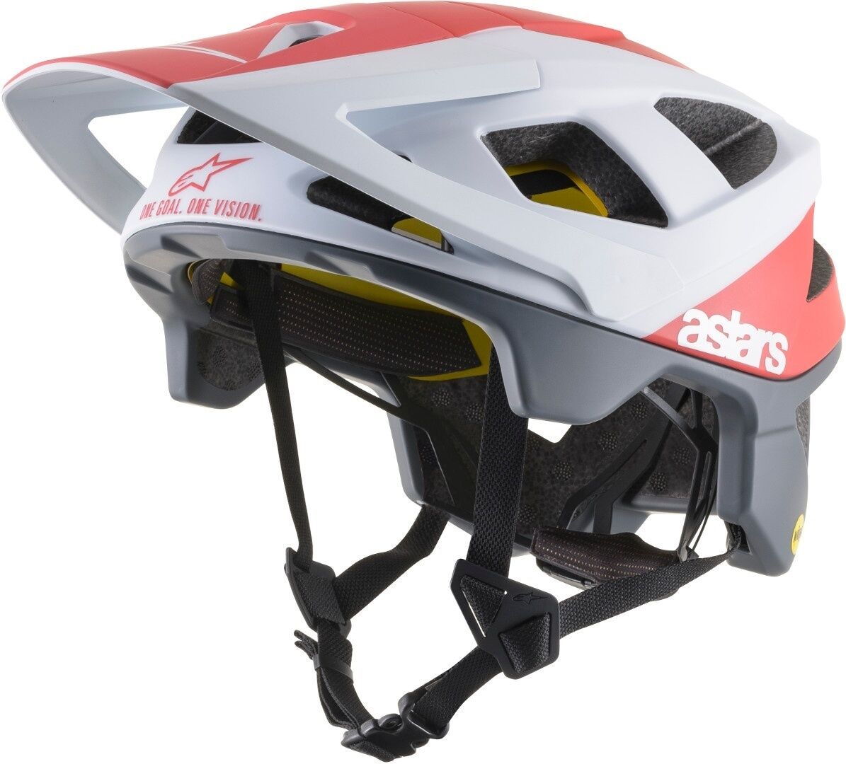 Alpinestars Vector Tech Polar MIPS Casco da bicicletta Bianco Rosso S