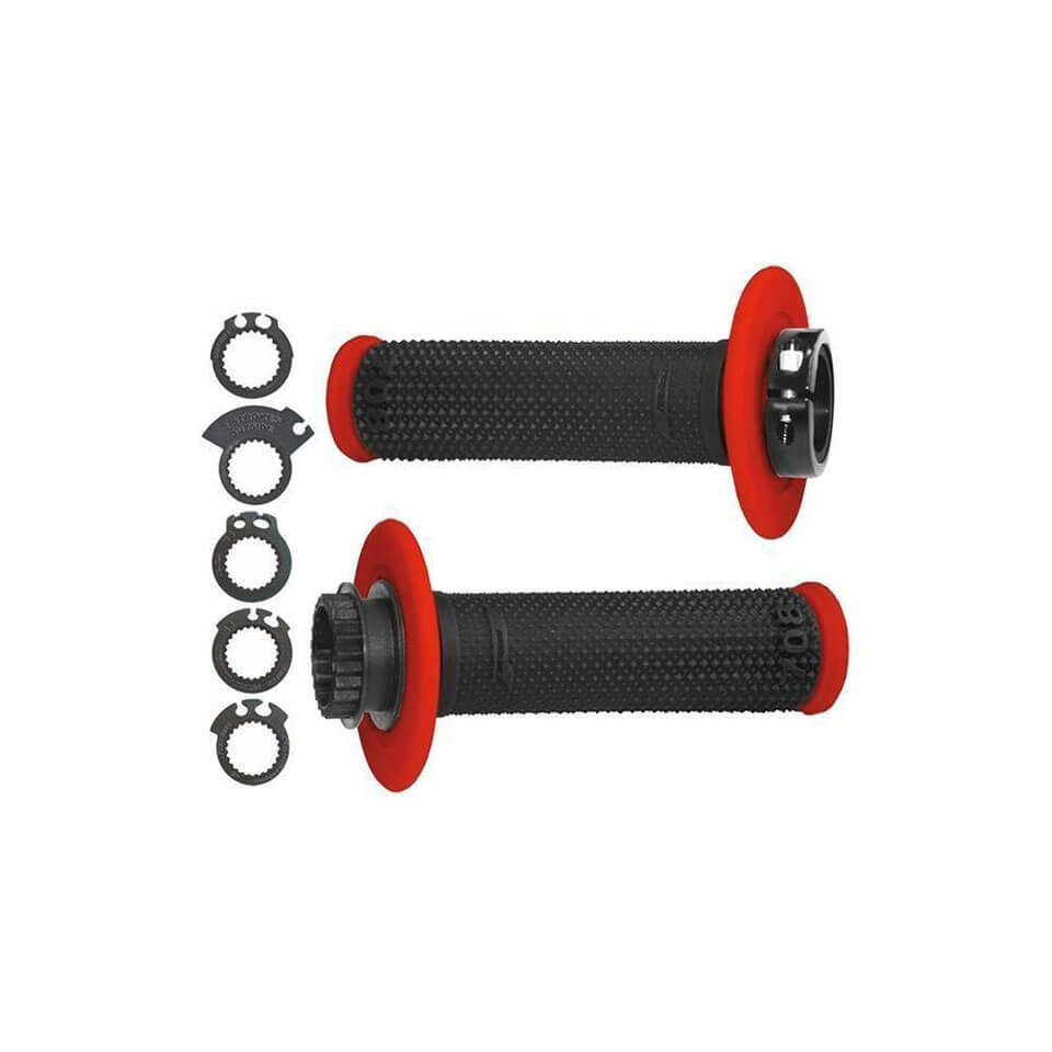 PROGRIP Grip Manubrio  708, nero/rosso, Grip Lock-On Nero Rosso