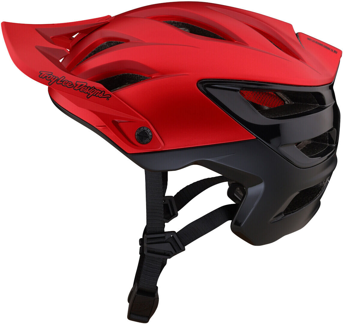 Lee A3 Uno MIPS Casco da bicicletta Nero Rosso M L