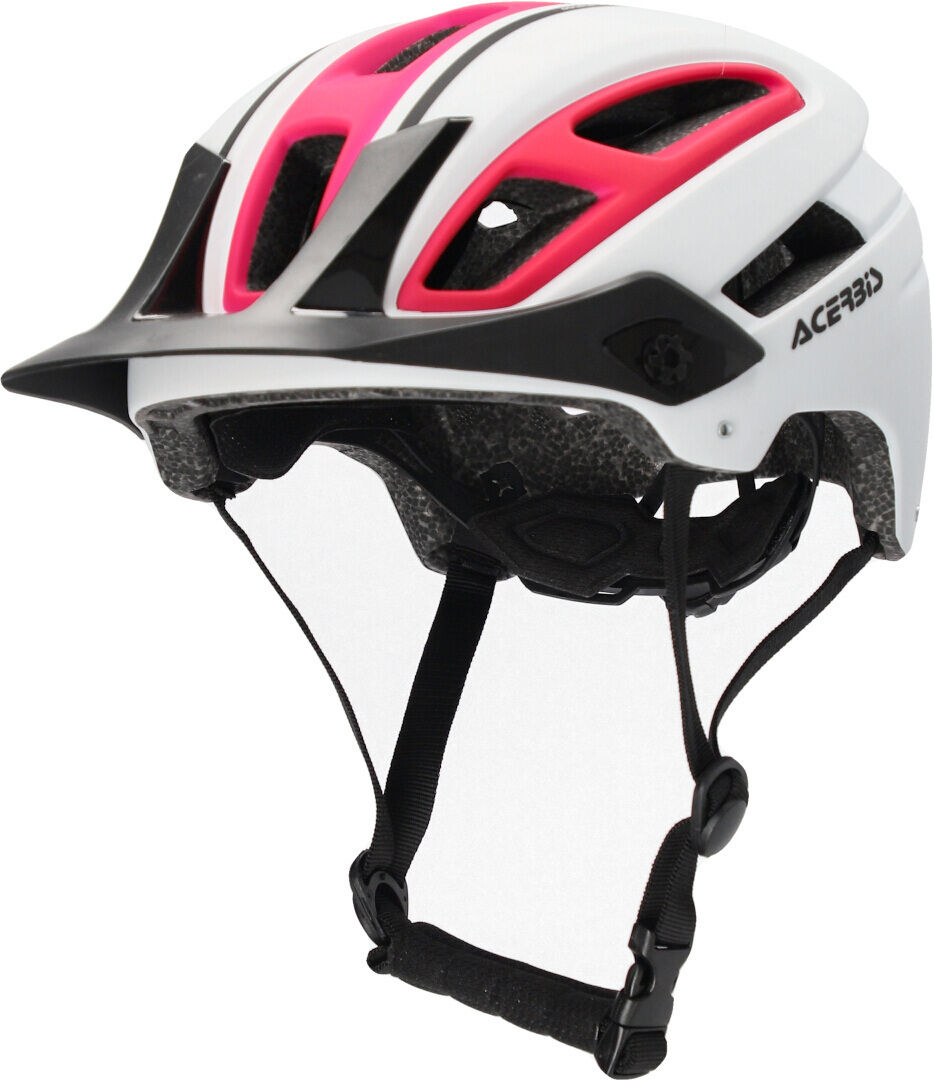 Acerbis Doublep Casco MTB Bianco Rosa S M 52 58