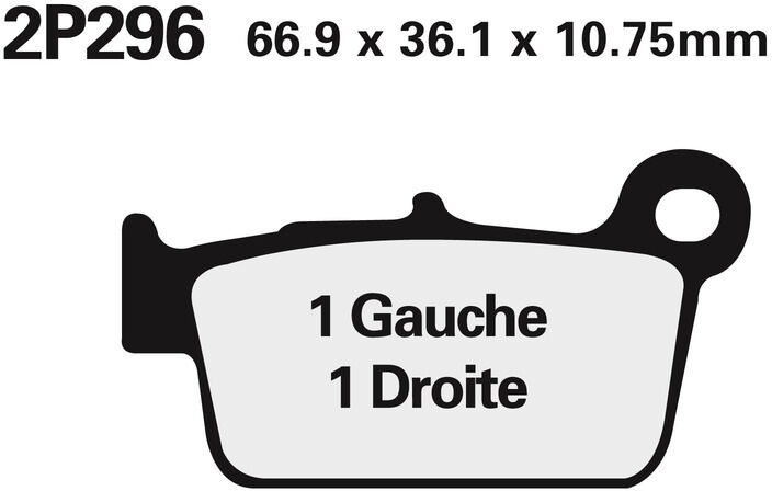 NISSIN Pastiglie freno stradale / Metallo sinterizzato Off-Road - 2P-296ST-MX  135 mm